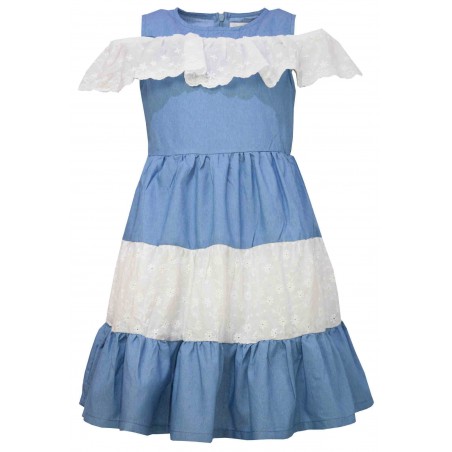 Детска рокля Fashion girl, бяло