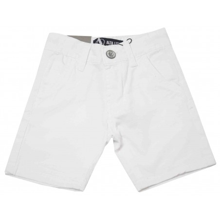 Бебешки къси панталони за момче в бяло