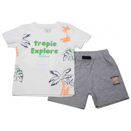 Бебешки комплект за момче в екрю