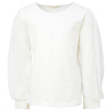 Детска блуза за момиче в екрю