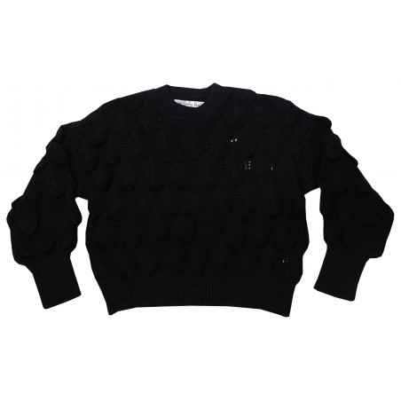Детски пуловер за момиче в черно