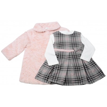 Официален детски комплект за момиче с палто, 3 части