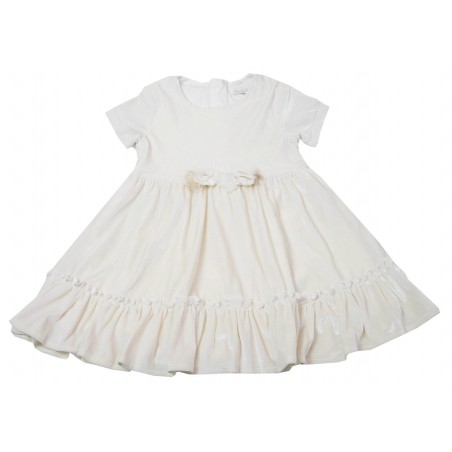Официална детска плюшена рокля в екрю