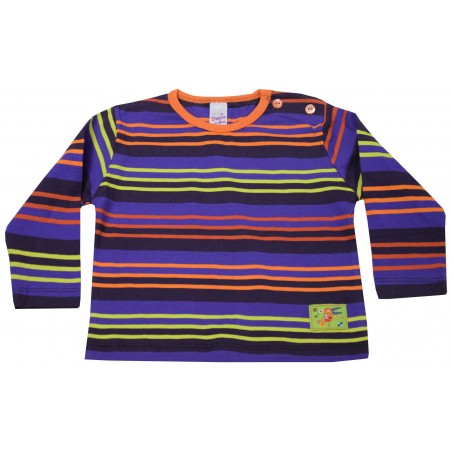 Бебешка блуза за момиче в цветно райе