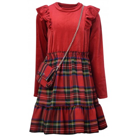 Официална детска коледна рокля с чанта