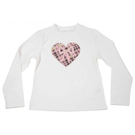 Детска блуза за момиче в екрю