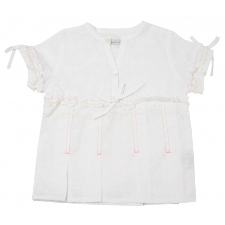Бебешка риза за момиче в бяло