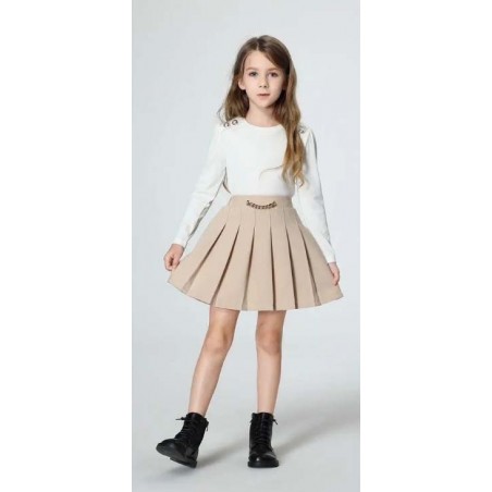 Детски комплект за момиче в екрю