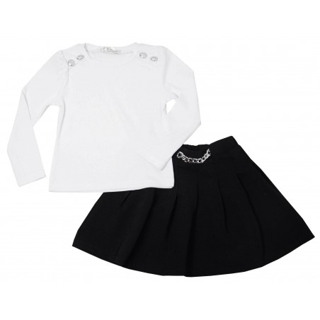 Детски комплект за момиче с плисирана пола