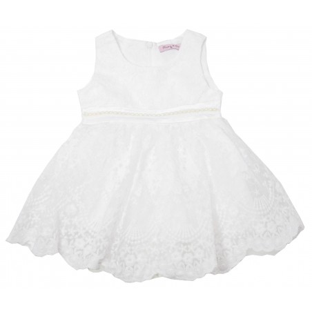 Официална бебешка рокля в бяло