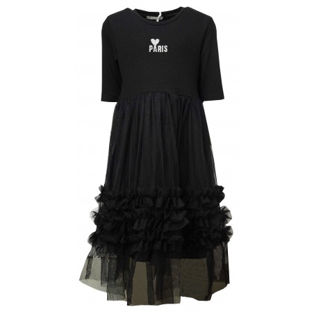 Детска рокля Paris в черно