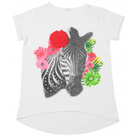 Детска тениска за момиче Зебра